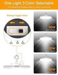 10 PACK 150W UFO LED High Bay Lights 4500K/5000K/5700K Commercial Lamp Dimmable