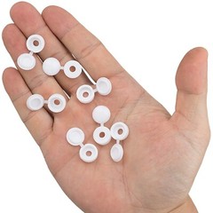 100 or 180 Plastic Screw Hinged Cover Caps Fold Snap Fold Washer Flip Tops Cover