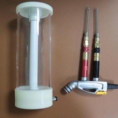 Test Electrostatic Powder Coating Cup Hopper with IG02/IG06/IG07 Powder Injector