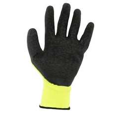 Tool Essentials Latex Coated Palm Knitted Work Gloves with Elastic Cuff Pairs