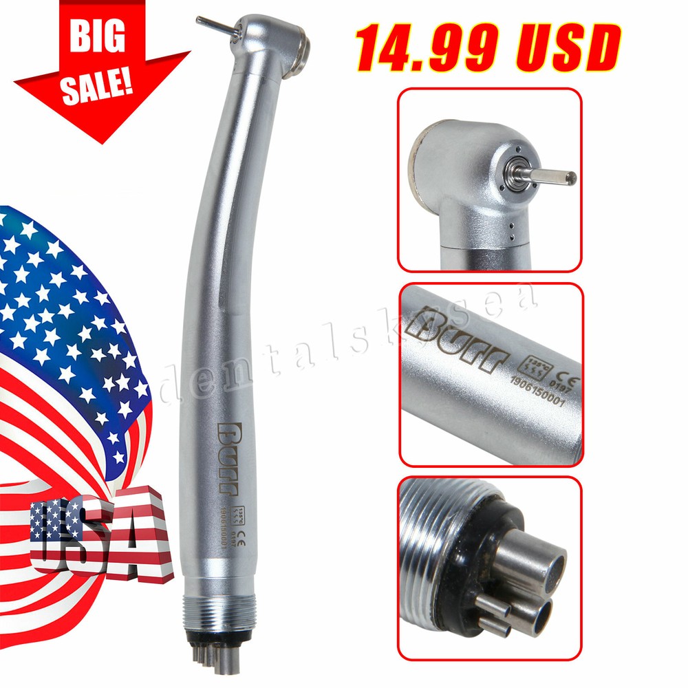 NSK PANA MAX Style Dental High Speed Turbine Handpiece Push Button 4 Hole Burr