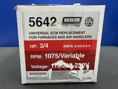 BRAND NEW US MOTORS 5642 RESCUE EZ13 ECM MOTOR 3/4HP 1075 RPM 115/208-230V