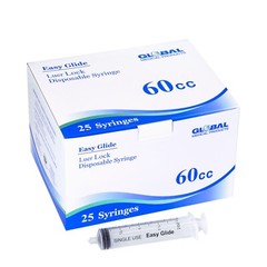 Global Medical Products – 60cc Luer Lock Syringe – QTY 25
