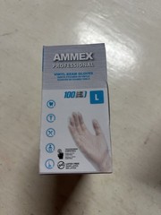 100 Gloves Large AMMEX Professional Vinyl Protective Health Safety Buy more save