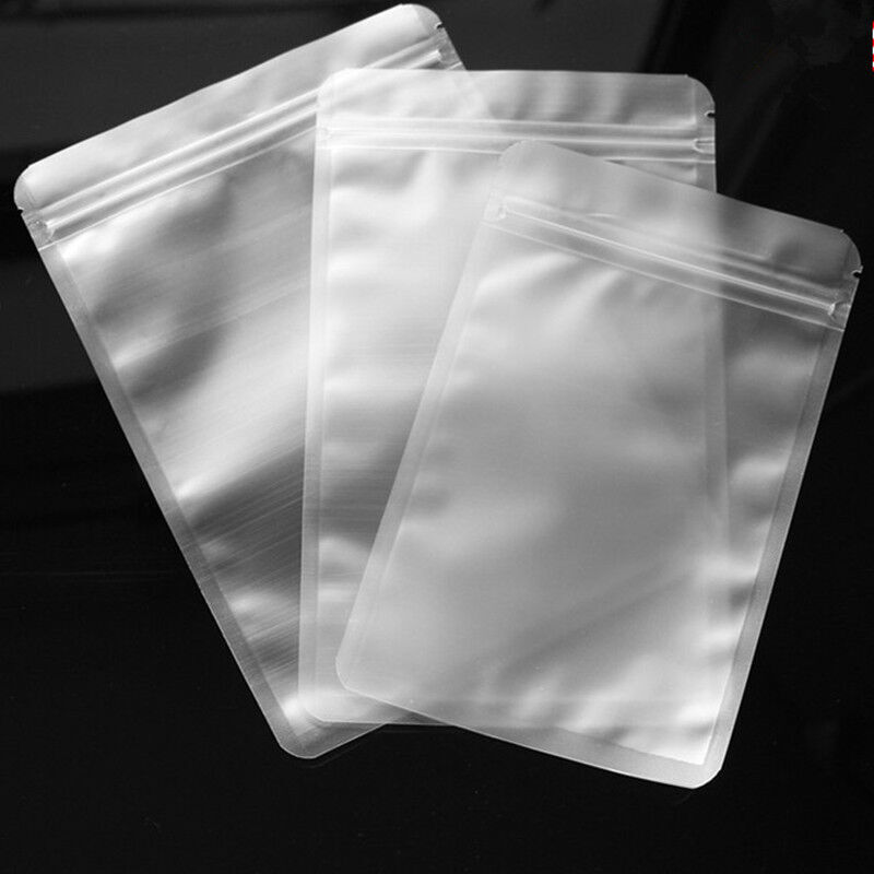 Matte Clear Plastic for Zip Reclosable Poly Lock Jewelry Bags Food Grade Pouches