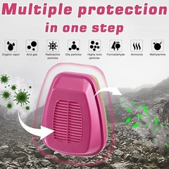 6200 Half Face Respirator Facepiece Mask & 2- 60926 P100 Cartridges Filters NEW