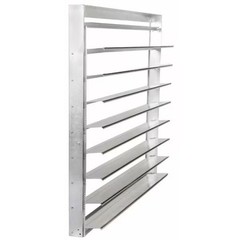 Dayton 36 in 38.75″H-W 4.5″L Alu Intake Shutter Dampr, 37 in x 37 in, Aluminum