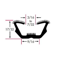 Fairchild 0634-8 Edge Trim, Epdm, 8 Ft Length, 9/16 In Overall Width, Style: