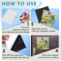 Strong Flexible Self Adhesive Magnetic Sheet 5×7 Photo Magnet Sheets 20 Mil 5PK