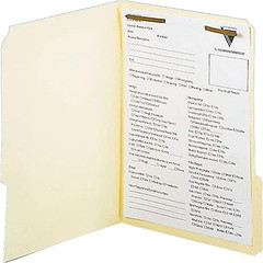 Manila Fastener Folders, Legal Size, 2 Fasteners, 1/3 Cut, 50/BX (FM313EE)