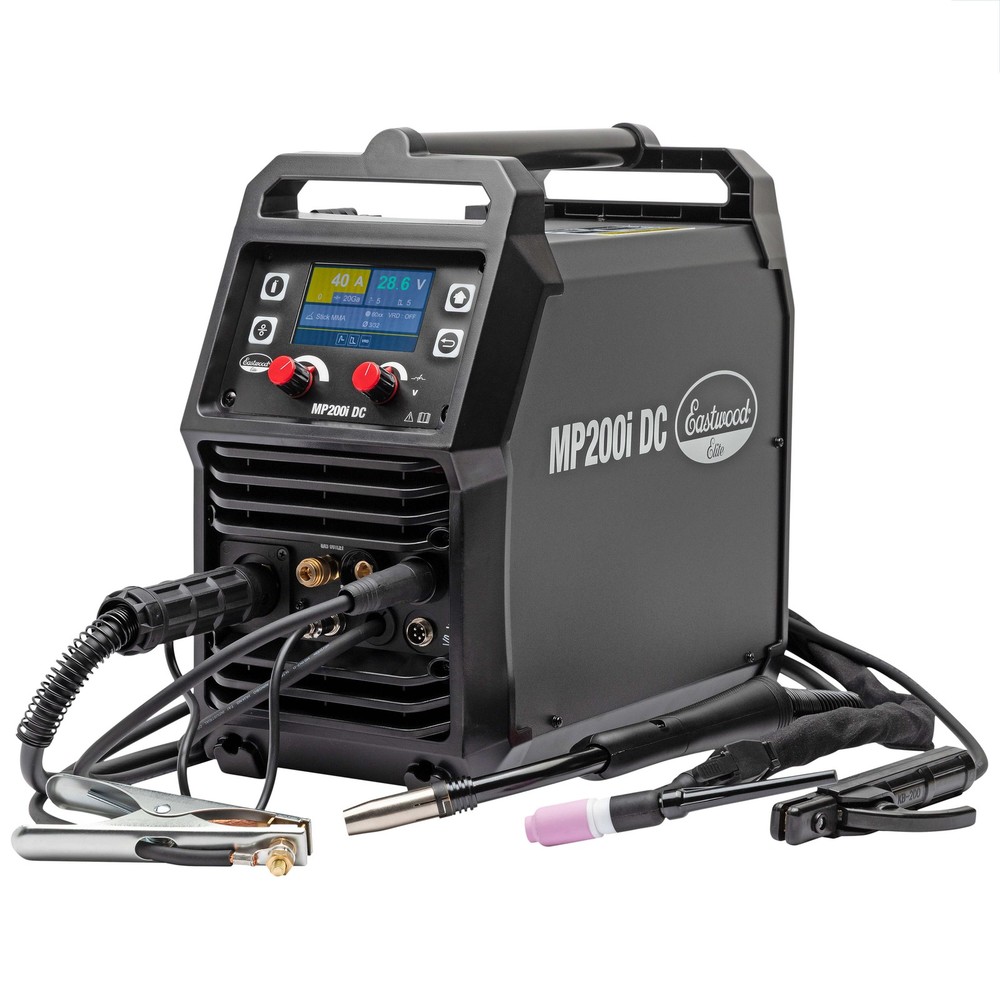 Eastwood Elite MP200i DC Multi-Process Welder – Dual Voltage MIG TIG Stick Weld
