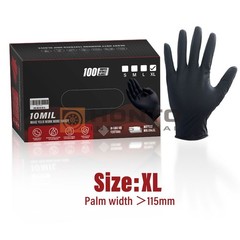 Heavy Duty Nitrile Disposable Gloves 10 Mil Diamond Texture 10 Boxes Size XL