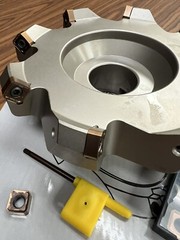 6” 45 degree indexable face shell mill, milling & 10 Extra SNMX1205 Inserts #506