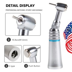 NSK Style Dental Low Speed Contra Angle Handpiece Push Button Fit FG1.6MM Burs