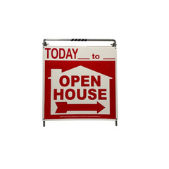 Real Estate Open House Sign Metal A-Frame | 5 Pack | Today | House | Red