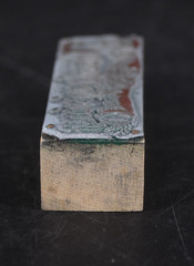 VTG Printing Letterpress Printer Type Block “THANKSGIVING” Single Word 3.75″