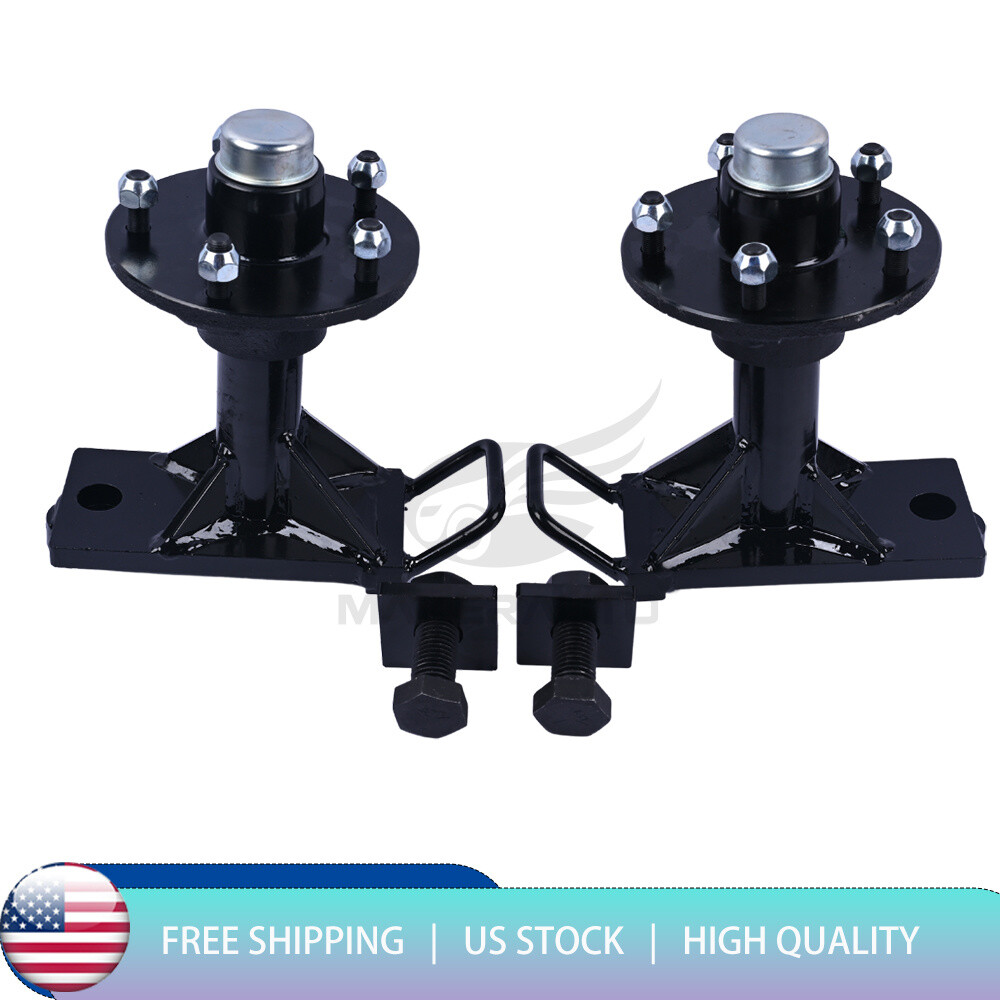 5x 5.5 Lug Superior Shipping Container Wheels, Bolt-on Spindle Kit(thick)