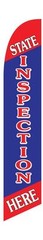 State Inspection Here 12ft Feather Banner Swooper Flag – FLAG ONLY