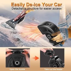 Portable Heaters for Car, Plugs into Cigarette Lighter, 360° Adju Color: black