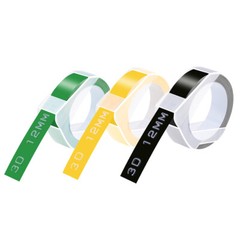 3PK 3D Embossing Tapes For DYMO Embossers Label Maker 1/2″ Green Yellow Black