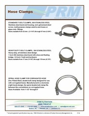 NEW (10) PACK 17-19 MM (.67-.75 IN.) HD 304 STAINLESS STEEL T-BOLT HOSE CLAMP