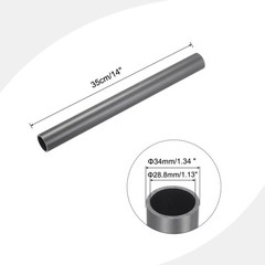 PVC Rigid Round Pipe 28.8mm 1-1/8″ ID 34mm OD 350mm Light Grey High Impact