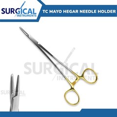 T/C Mayo Hegar Needle Holder Driver 8″ with Tungsten Carbide German Grade