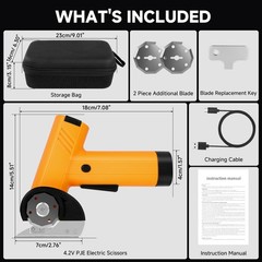 2026 Upgrade 4.2V Cordless Scissors, Cardboard Cutter with Display, 4-Speed S…