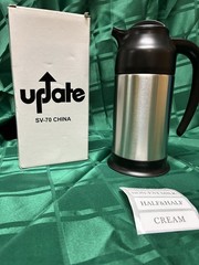 Update International (SV-70) 24 Oz Black and 18/8 Stainless Creamer/Server