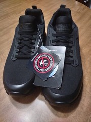 NWT Skechers Slip Resist, EH,Memory Foam Womens 7.5 Black Work Shoes NWOB