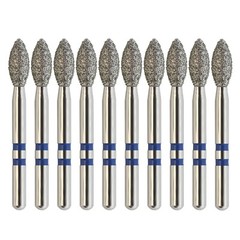 Zirconia Cutter Dental Diamond Burs FG Friction Grip Egg Football for High Speed