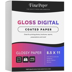 Double-Sided Gloss Digital Paper (C2S) 80lb Text Glossy – 8.5 x 11 – 500 Sheets