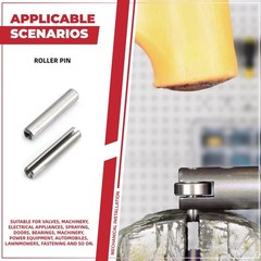 295-Piece Stainless Steel Roll Pin Assortment Kit – Spring Dowels Slotted Ten…