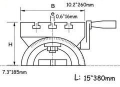 15-Inch Adjustable Angle Tiltable Worktable Cast Iron Milling Drilling Grinding