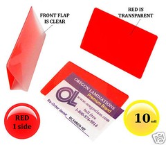 500/pack Red 1 side Business Card Laminating Pouches 2-1/4 x 3-3/4 Hot 10 Mil