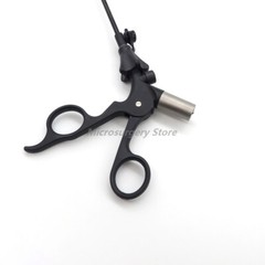 New Φ5 x 330 mm Laparoscopic bipolar Tooth Mid-hole forceps With Cable Cord