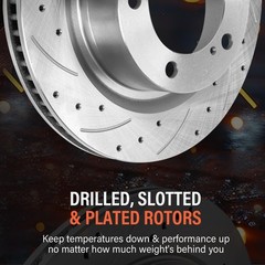 13.89 Front Brake Rotors Ceramic Pads for Tundra Sequoia Land Cruiser LX570