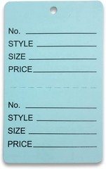 100 Qty Unstrung Colored Price Tags w/Perforated Stub