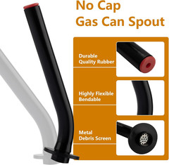 No Cap Gas Can Spout with Rubber Stopper with Eagle & Jerry Cans 1.5, Missing Ca