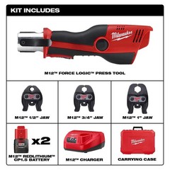 Milwaukee Tool 2473-22 M12 Force Logic Press Tool Kit W/Jaws