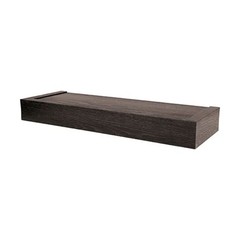 Four Seasons Courtyard 18″ Modern Floating Shelf Holds 15 lbs, 2 Pack, Espresso