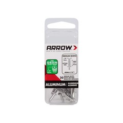 Arrow RMA1/8IP Medium Aluminum 1/8-Inch Pop Rivets for Metal, Fabric, Leather…