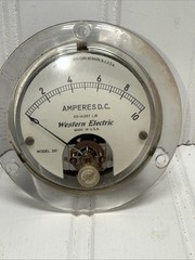 Vintage Western Electric Amperes DC Panel Meter KS-14507-L18 Lucite Case