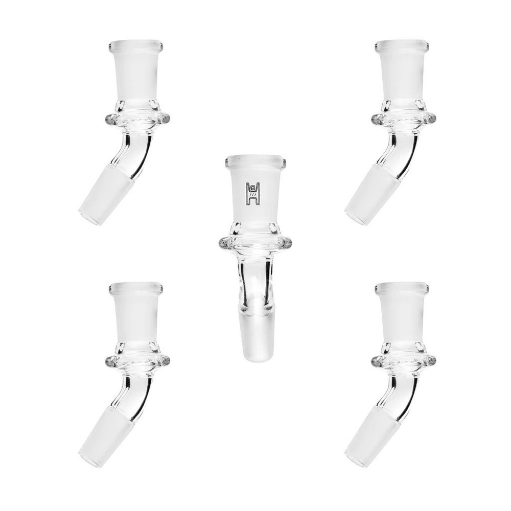 14mm Female To 10mm Male Glass Adapter 45 degree Connector (5 pack)