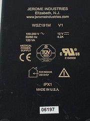 PP4: Jerome Industries WSZ191M Medical Power Supply