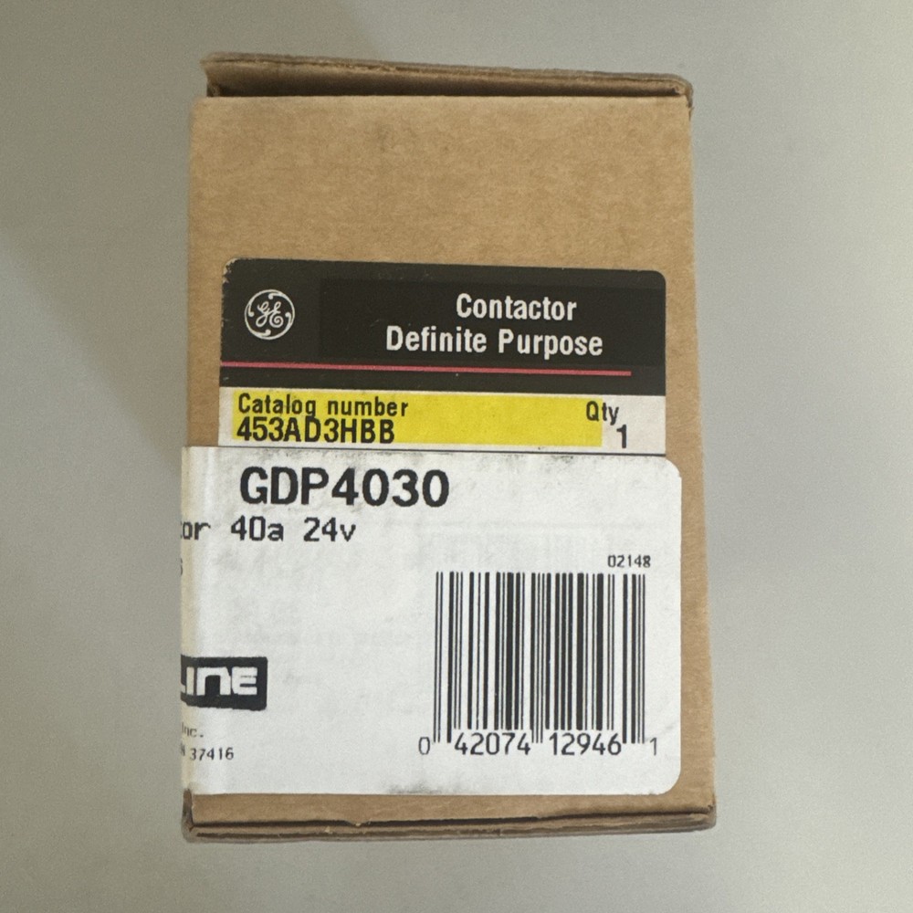 GE CR453AD3HBB – 40 Amp 3-Pole 24V Definite Purpose Contactor