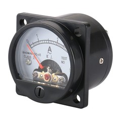 SO-45 AC 0-3A Round Analog Panel Meter Current Measuring Ammeter Gauge Black