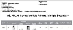 NSI AS-K2-H6 Modular Power Distribution (2) 2/0-14 Primary (6) 4-14 Secondary