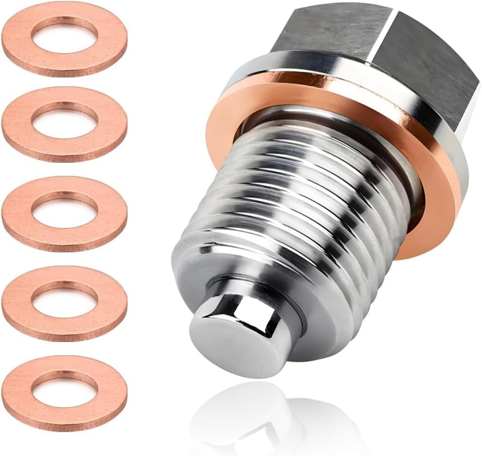 Magnetic Oil Drain Plug M16x1.5 Stainless Steel with 5 Copper Cr Size: M16×1.5