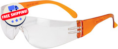 Safety Glasses – Scratch Resistant Wraparound Eyeware, Polycarbonate, 12 Colors